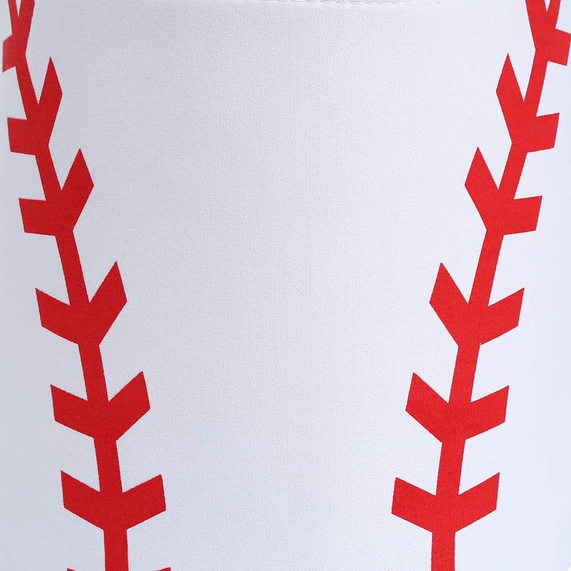 E-FirstFeeling Baseball Basket for Easter and Halloween - Canvas Easter Egg Hunt Basket,Halloween Trick or Treat Basket,Candy Bucket Tote (Baseball) - Image 3